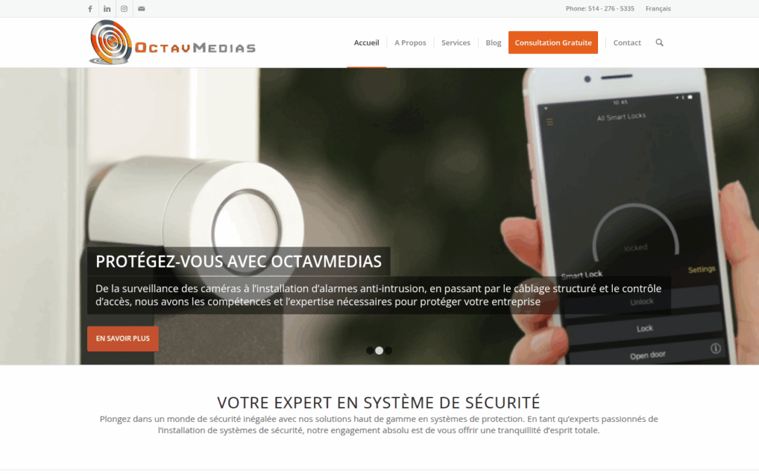Missions WordPress pour la société OctavMedias